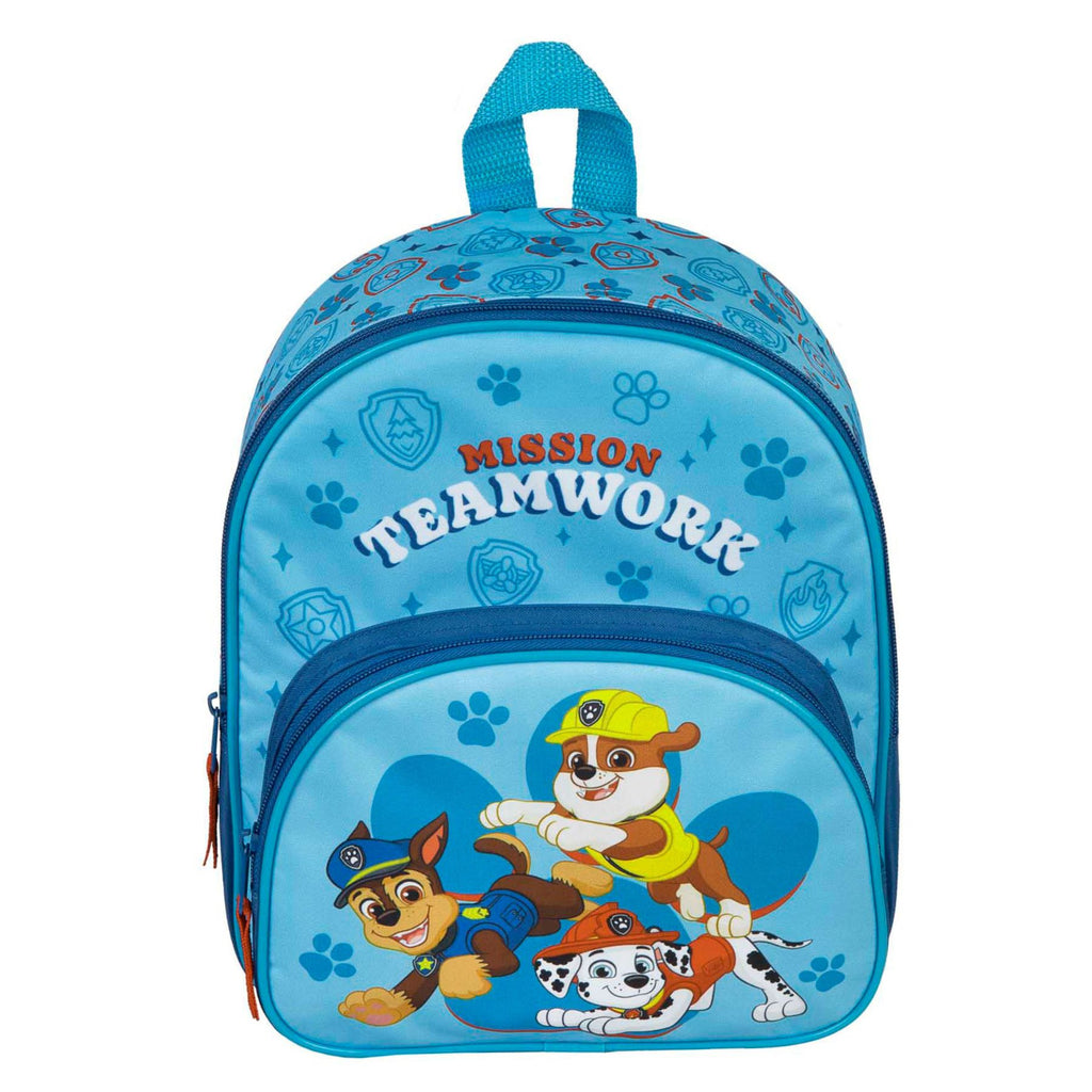 Paw Patrol Rucksack Blau - Kompakter Kleinkind-Rucksack mit Frontfach 31 cm
