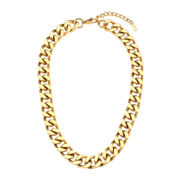 Cubaanse Schakelketting — Goudkleurig