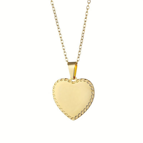 Elegante RVS Hartjes Ketting – Personaliseerbaar met Lasergravure (Waterbestendig)