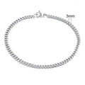 Subtiele Zilverkleurige Stalen Schakelarmband Heren – 3 mm RVS