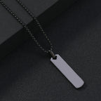 Gepersonaliseerde RVS Heren Ketting – Minimalist Dog Tag