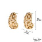 Chunky Geometrische Statement Oorbellen – 18K Goud of Witgoud Verguld met 925 Zilveren Nadelen