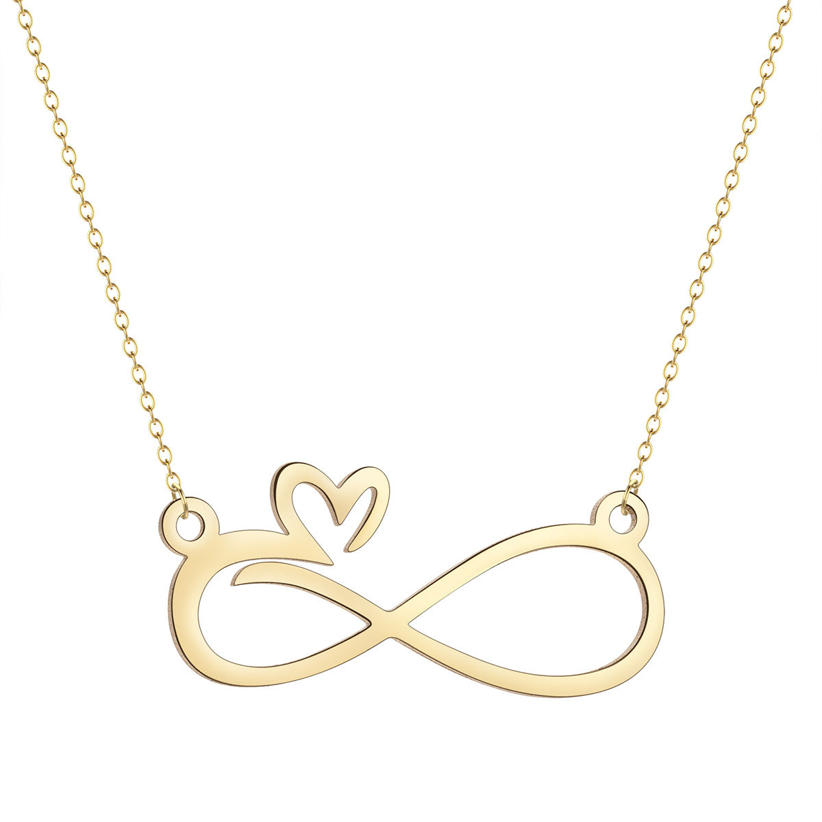 Infinity Hart Hangerketting — Zilverkleurig