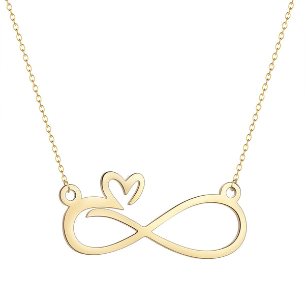Infinity Hart Hangerketting — Zilverkleurig