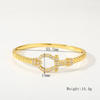 Gevlochten Bangle Armband — Goudkleurig