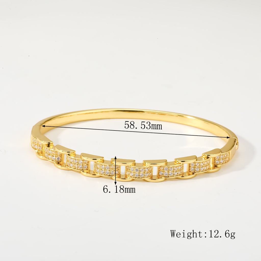 Dames Armband met Geometrisch Patroon — Goudkleurig