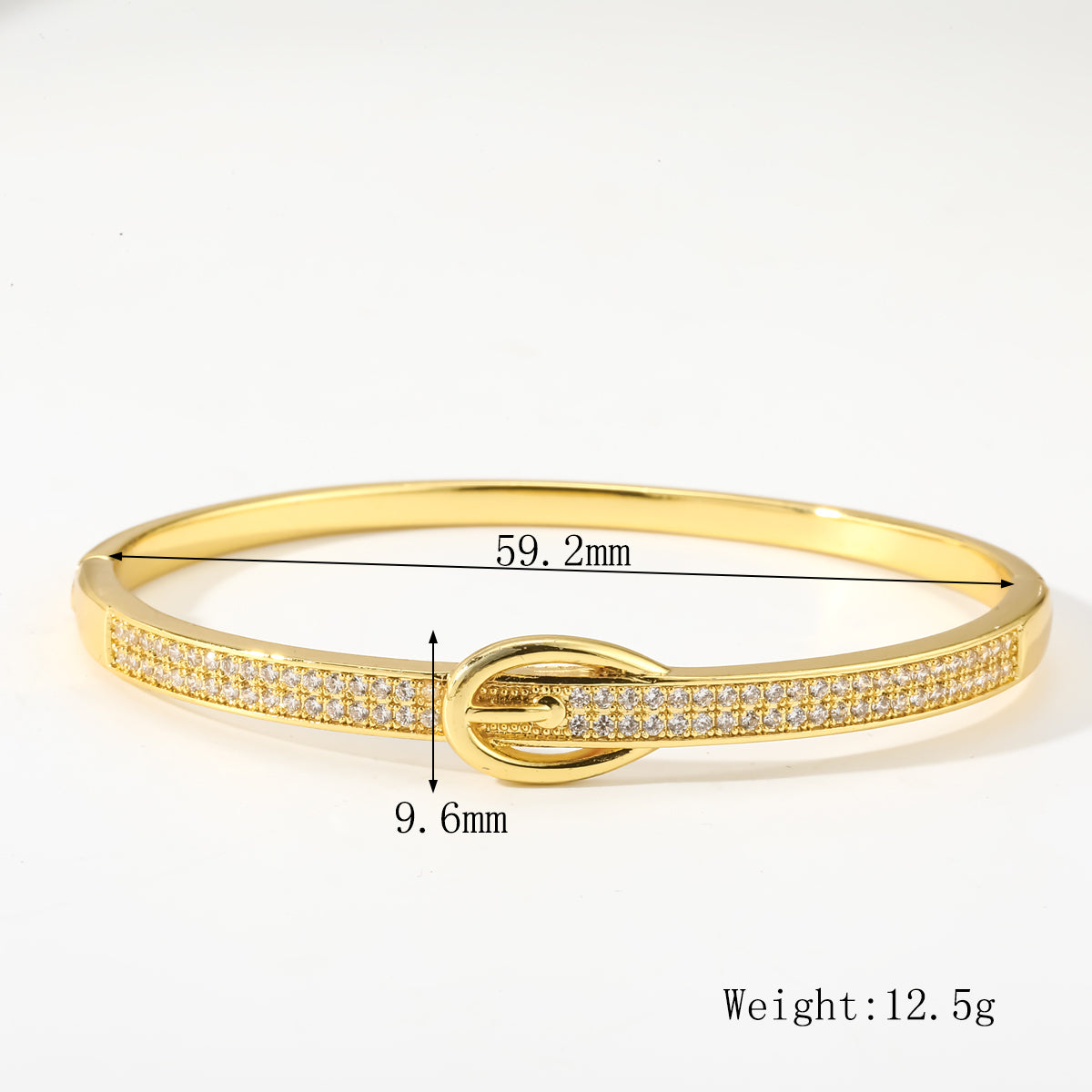 Bangle Armband met Riemsluiting — Goudkleurig