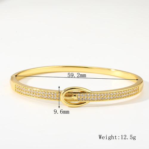 Bangle Armband met Riemsluiting — Goudkleurig