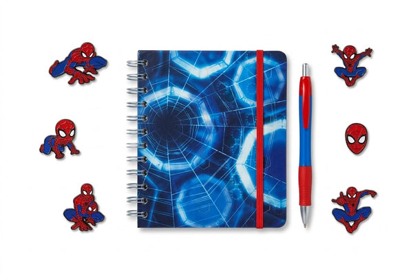 Marvel Spider-Man Notitieboekset met Pen en Pins - 80 Vel