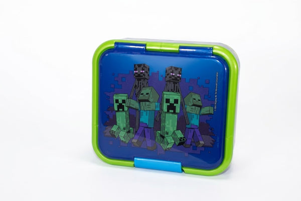 Minecraft Brotdose mit 3 Fächern – Premium Lunchbox Creepers 18x16 cm