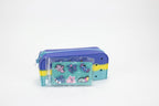 Disney Stitch Siliconen Etui met Badges - 7-delig | 19 x 6 x 8 cm