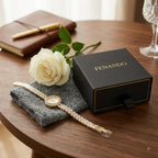 Sparkling Pearl Horloge — Goud & Parelmoer