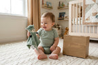 Zacht Baby Knuffeldoekje Schaap — Pluche Tutdoekje met Minky Bobbels