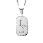 Unisex RVS Dog Tag Ketting – Personaliseerbaar met Lasergravure (Waterbestendig)
