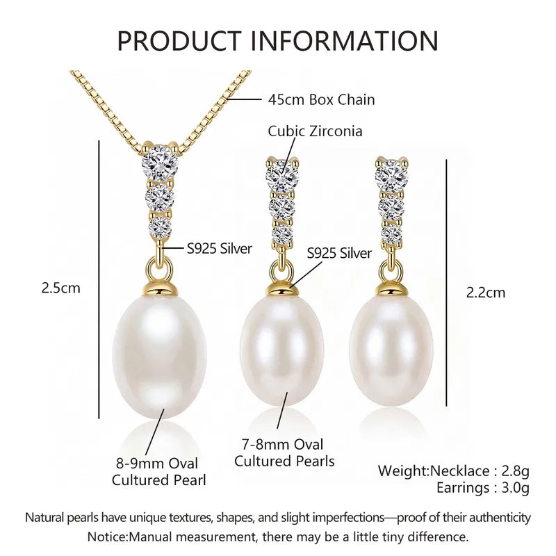 Parisian Pearl Sieradenset — Zilver & Goud