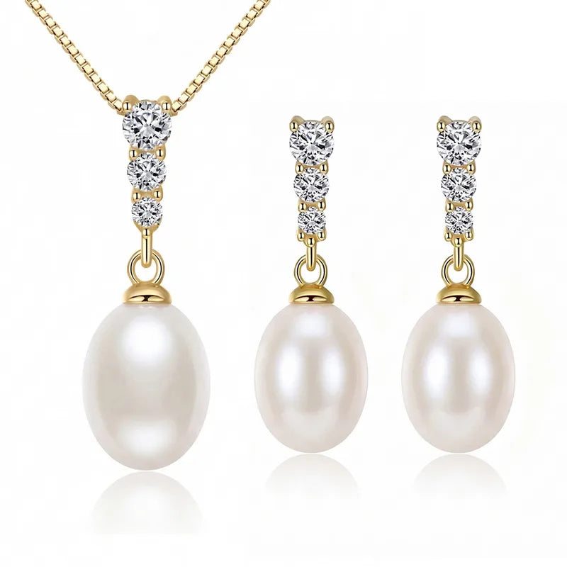 Parisian Pearl Sieradenset — Zilver & Goud