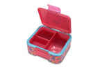 Disney Lilo & Stitch Lunchbox mit 3 Fächern - Premium Brotzeitbox Rosa/Blau 18x16 cm