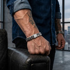 Stoere Zilverkleurige Schakelarmband van RVS (Cuban Link) – Fenando