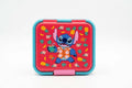 Disney Lilo & Stitch Lunchbox mit 3 Fächern - Premium Brotzeitbox Rosa/Blau 18x16 cm
