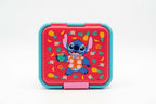 Disney Lilo & Stitch Lunchbox mit 3 Fächern - Premium Brotzeitbox Rosa/Blau 18x16 cm
