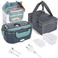 Electric Lunch Box 2-in-1 Portable Food Warmer (12V–220V) Stainless Steel