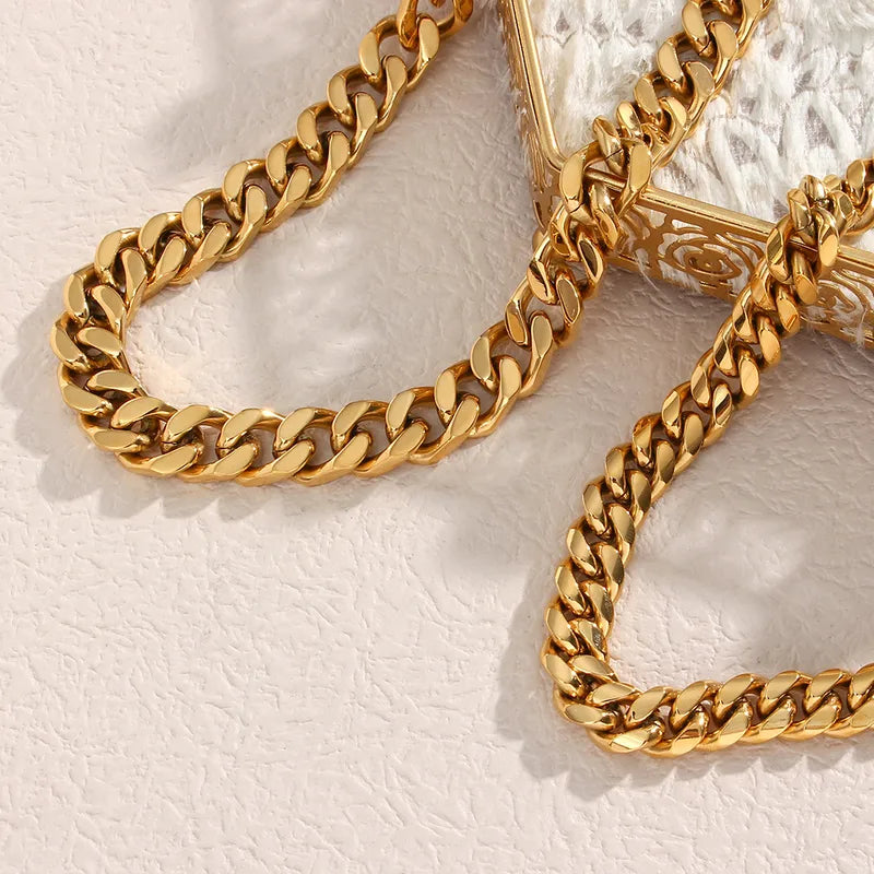 Cubaanse Schakelketting — Goudkleurig