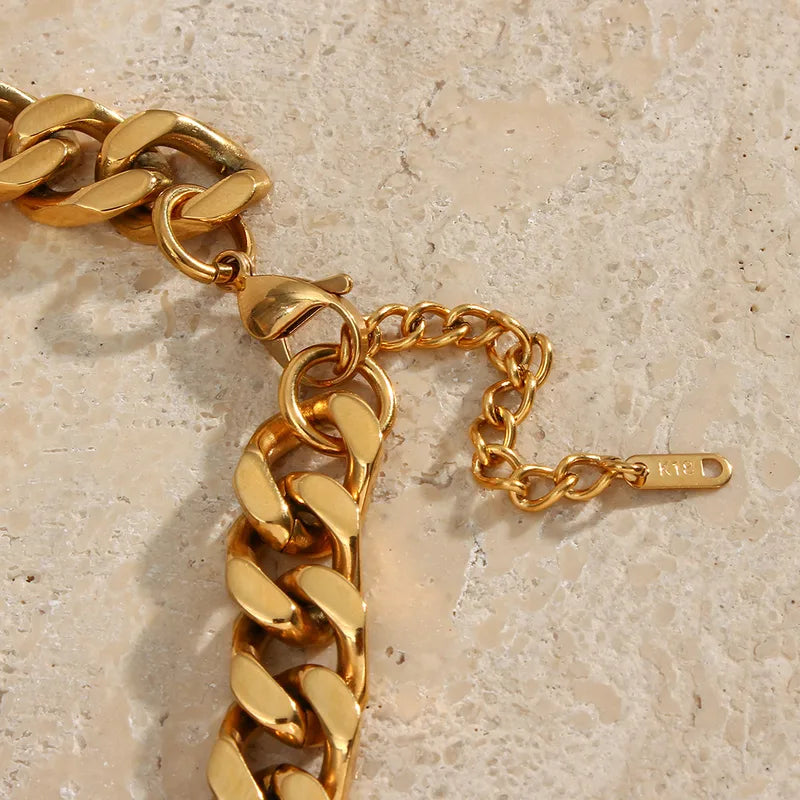 Cubaanse Schakelketting — Goudkleurig