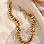 Cubaanse Schakelketting — Goudkleurig