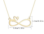 Infinity Hart Hangerketting — Zilverkleurig