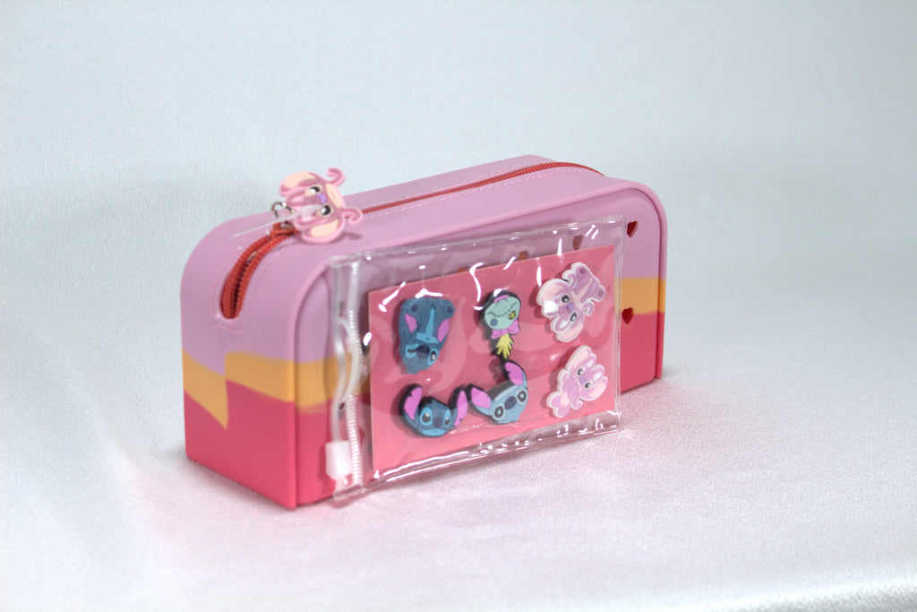 Hello Kitty & Angel Siliconen Etui met Badges - 7-delig