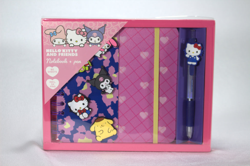 Hello Kitty and Friends Notitieboekset met Pen en Pins - 80 Vel