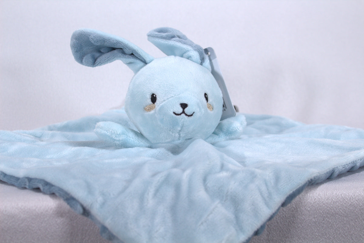 Zacht Baby Knuffeldoekje Konijn — Pluche Tutdoekje met Minky Bobbels