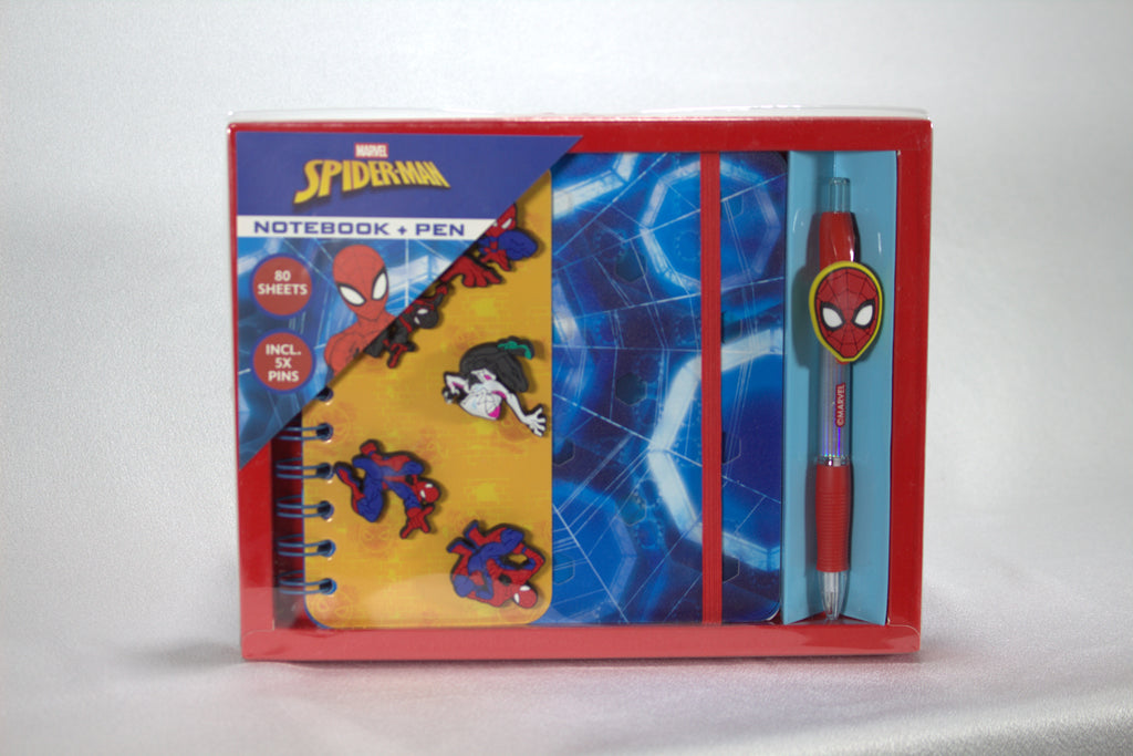 Marvel Spider-Man Notitieboekset met Pen en Pins - 80 Vel