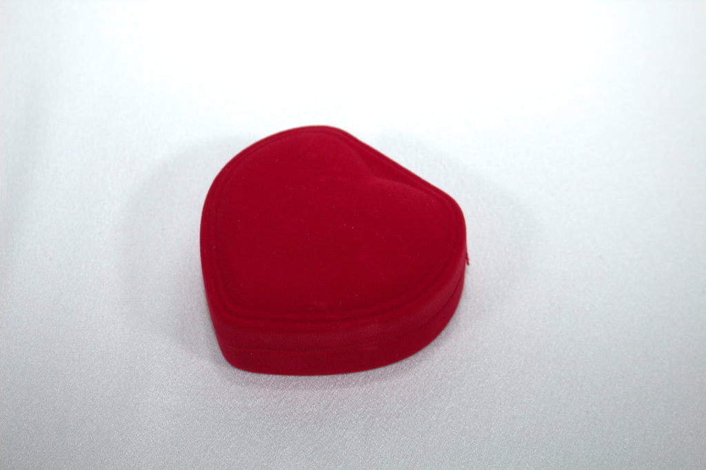 Hartvormig Sieradendoosje — Rood Fluweel