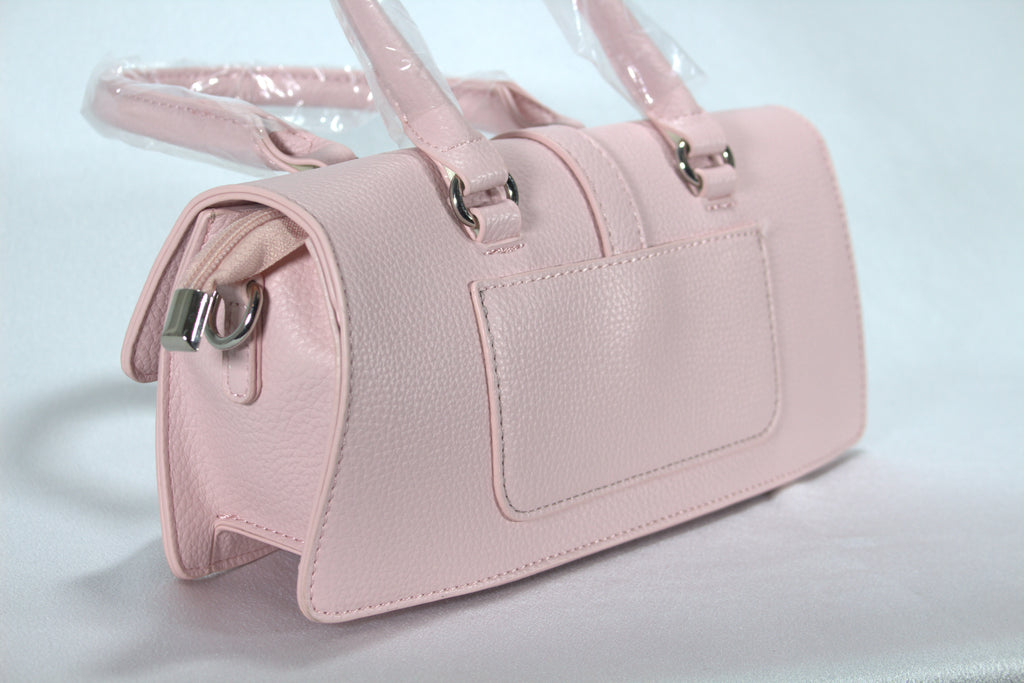 Elegante Baguette Handtas met Gekorrelde Structuur — Chic Schoudertasje