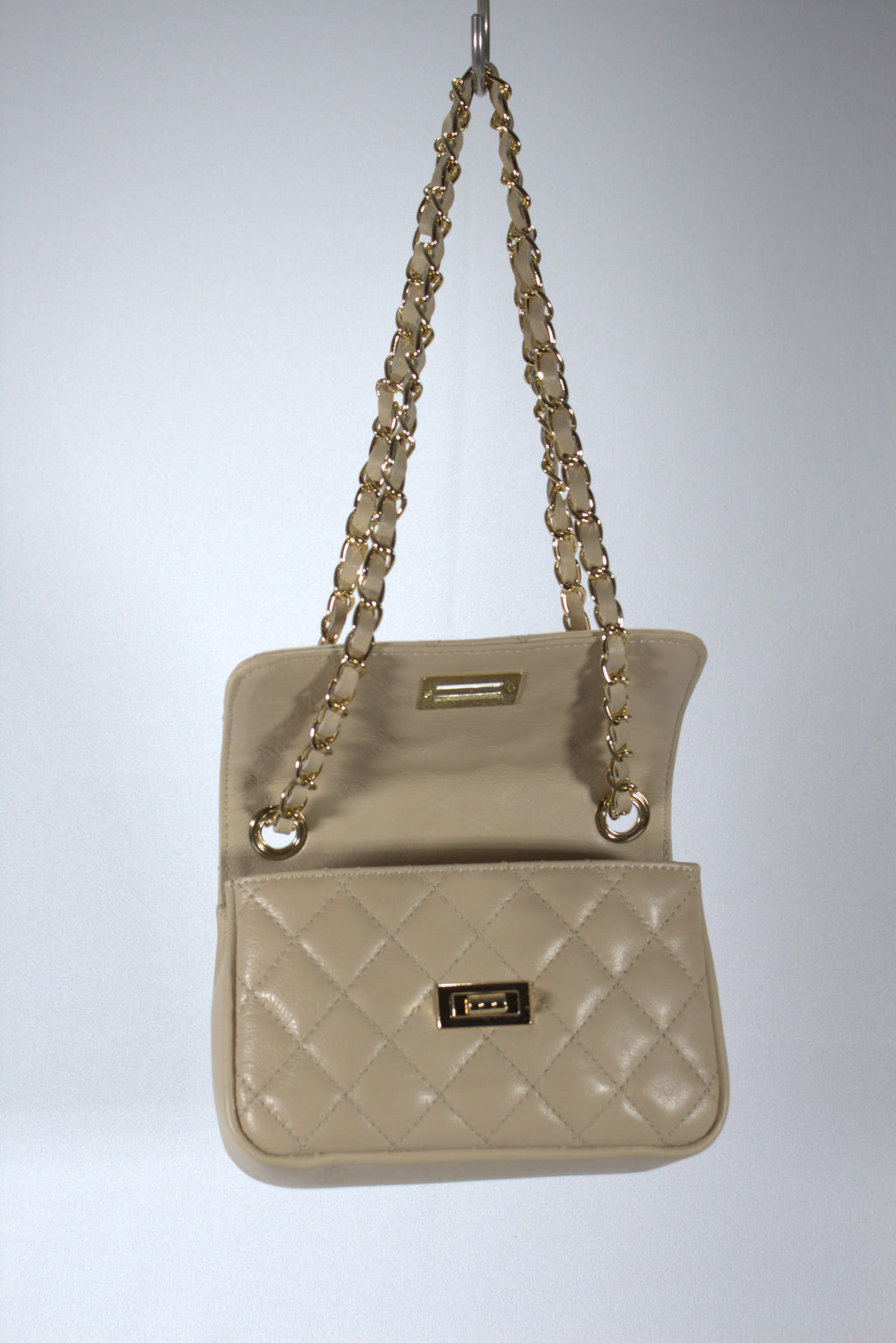 Gecapitonneerde Crossbody Tas van Italiaans Leer — Luxe Schoudertas