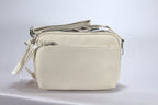 Trendy Triple Zip Crossbody Tas — Schoudertas met Brede Aztec Riem
