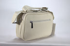 Trendy Triple Zip Crossbody Tas — Schoudertas met Brede Aztec Riem