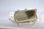 Luxe Clutch Zwart met Goud - Elegante Avondtas met Ketting en Knipsluiting