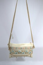 Ibiza Bohemian Crossbody Tas — Canvas Schoudertas met Borduurwerk