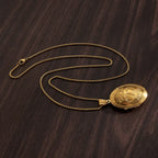 Vintage Medaillon Hartketting — Goudkleurig