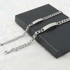 Stoere Zilverkleurige Stalen ID-Schakelarmband Heren – 304 RVS