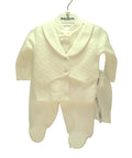 Luxe Baby Kostuum Wit - 3-delig Dooppakje / Feestset met Gilet & Strik
