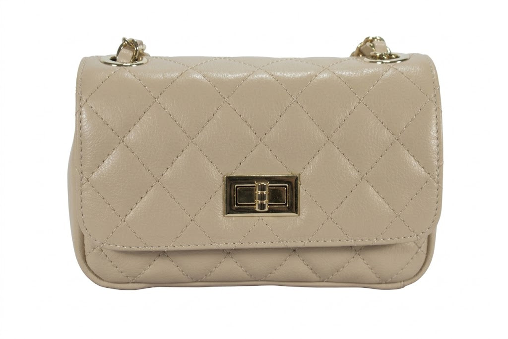 Gecapitonneerde Crossbody Tas van Italiaans Leer — Luxe Schoudertas