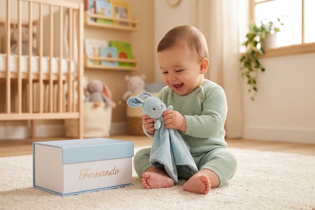 Zacht Baby Knuffeldoekje Konijn — Pluche Tutdoekje met Minky Bobbels