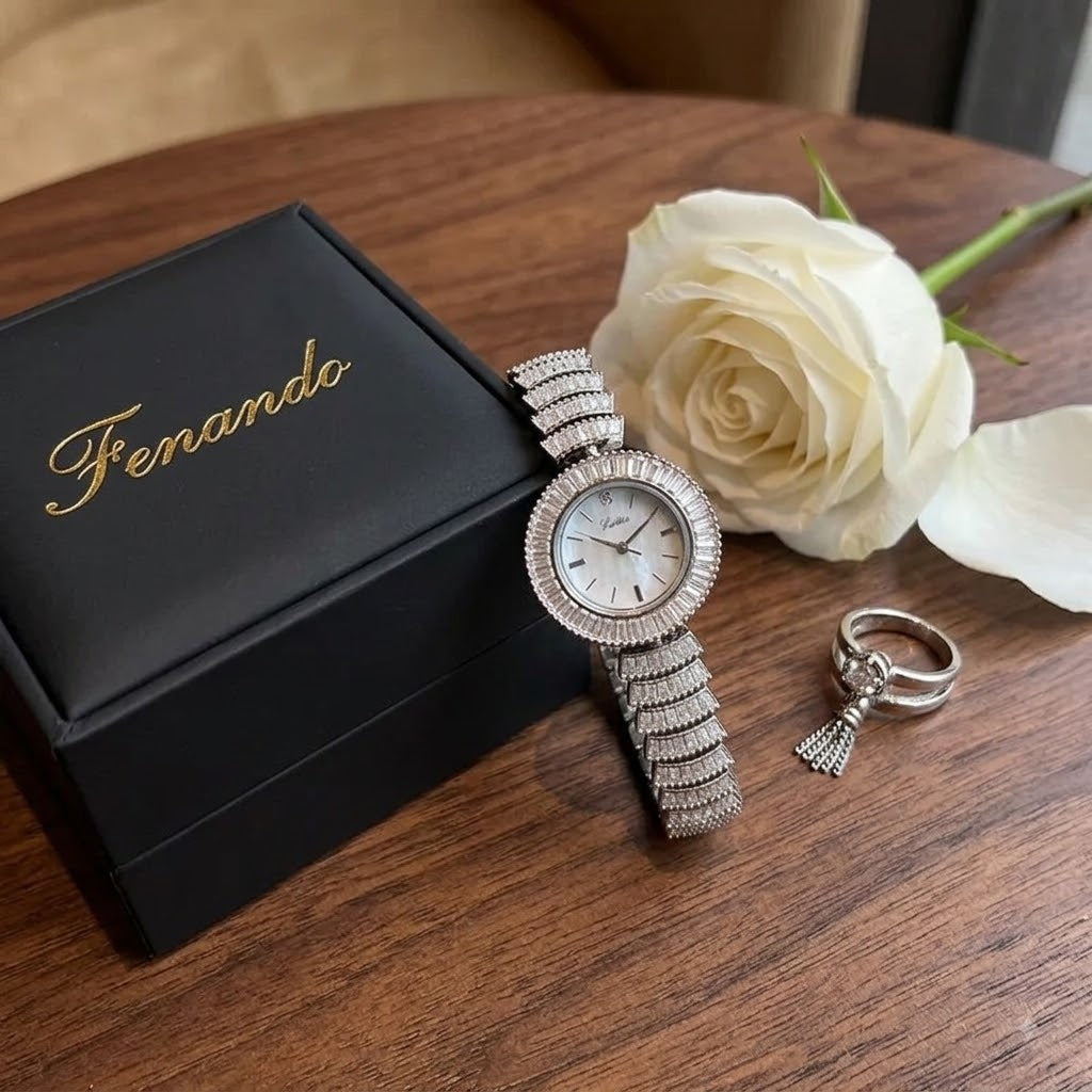 Élodie Sieradenhorloge — Zilver met Kristallen