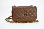 Gecapitonneerde Crossbody Tas van Italiaans Leer — Luxe Schoudertas