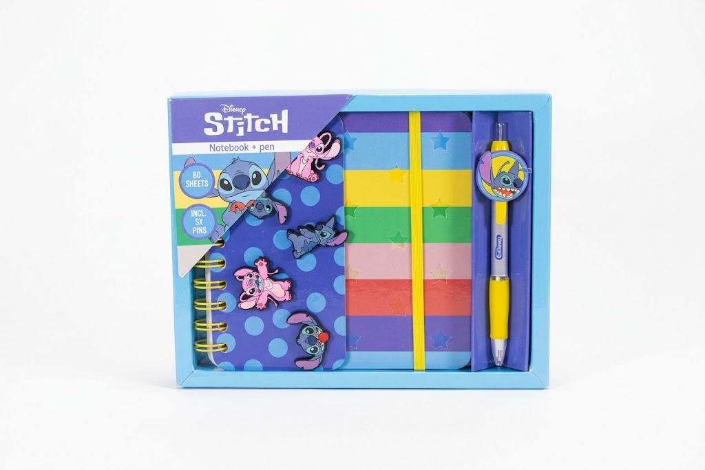 Disney Stitch Notitieboekset met Pen en Pins - 80 Vel