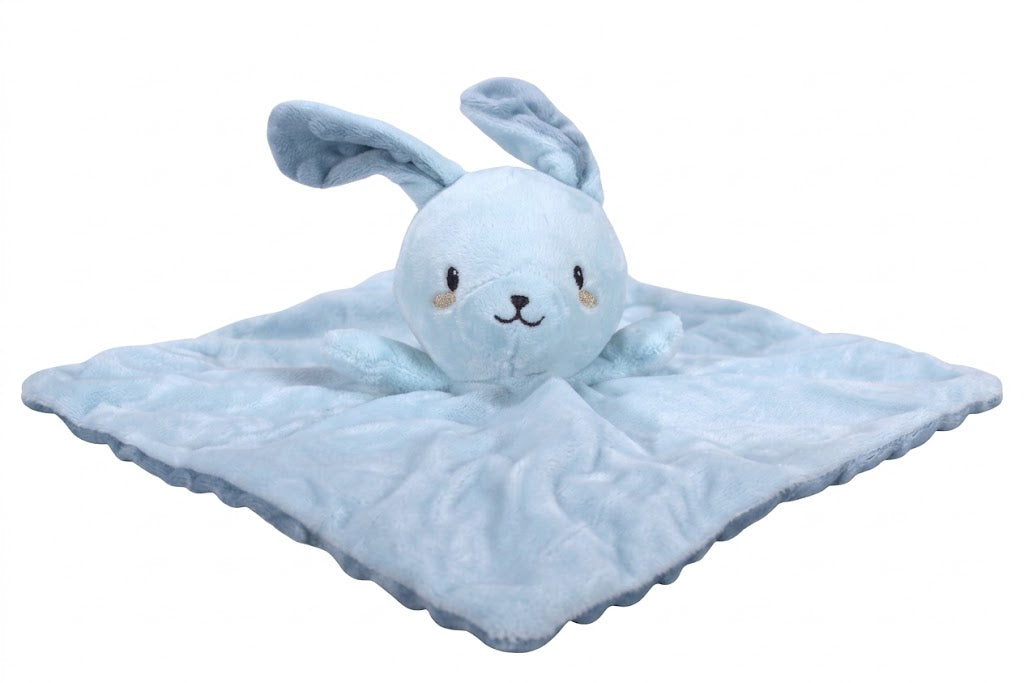 Zacht Baby Knuffeldoekje Konijn — Pluche Tutdoekje met Minky Bobbels