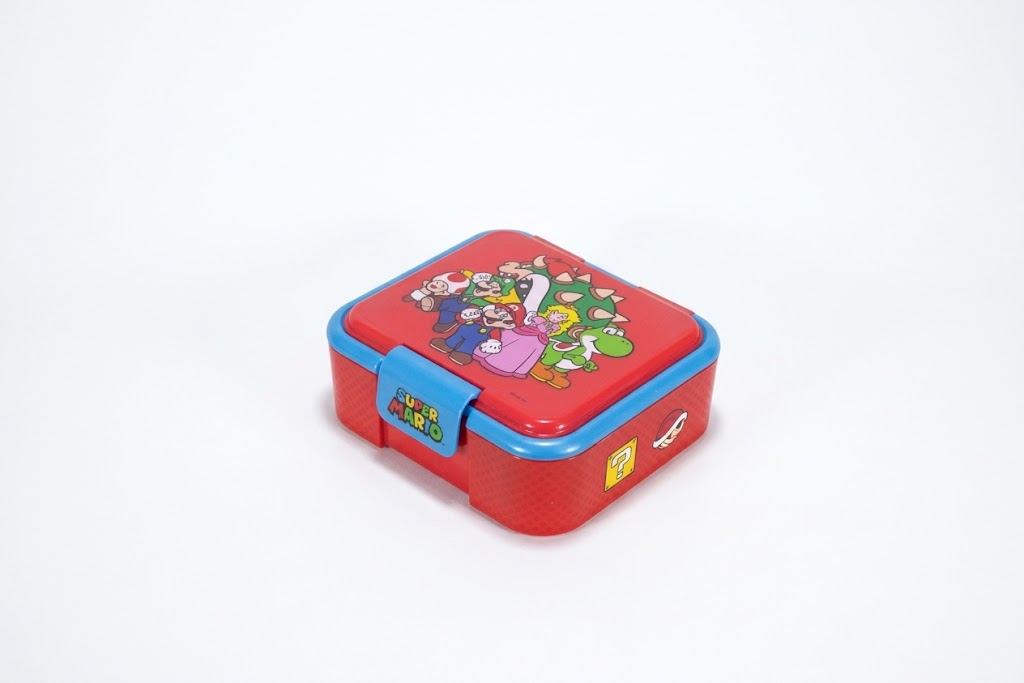 Super Mario Brotdose mit 3 Fächern - Premium Lunchbox 18x16 cm